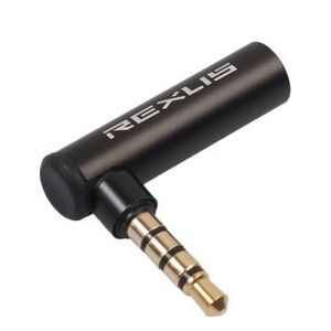 REXLIS - 90° 3.5mm Stereo Male to Female Audio Adapter Headset Jack Audio Connec